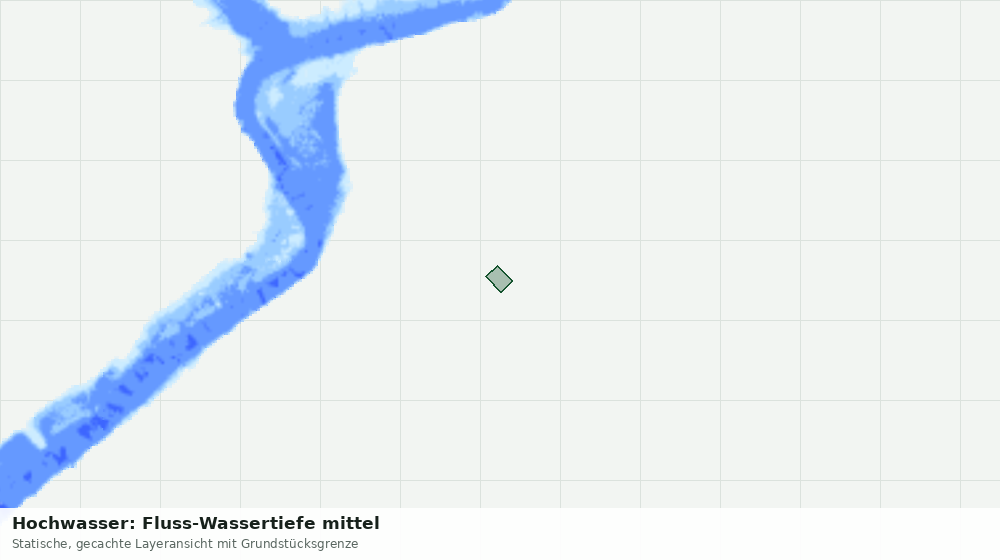 Statische Kartenansicht: Hochwasser: Fluss-Wassertiefe mittel
