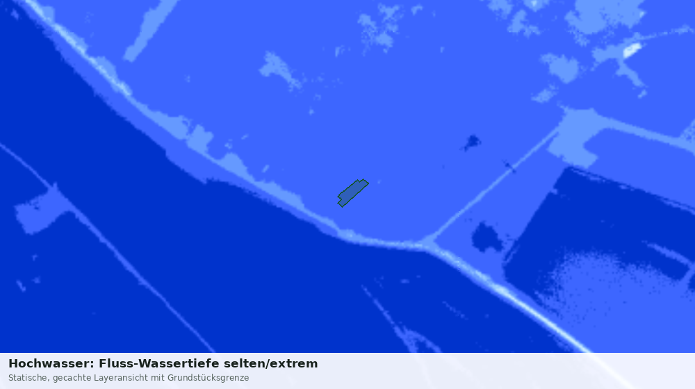 Statische Kartenansicht: Hochwasser: Fluss-Wassertiefe selten/extrem