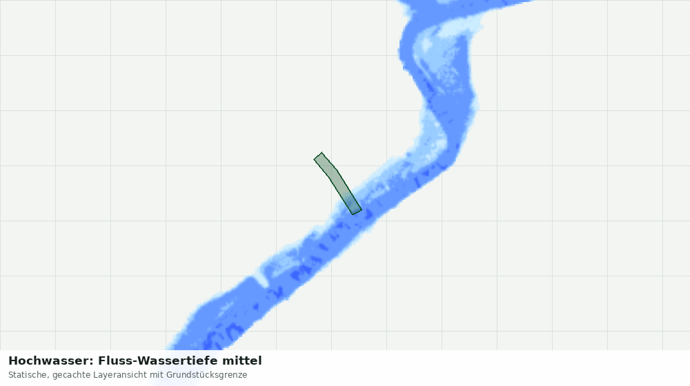 Statische Kartenansicht: Hochwasser: Fluss-Wassertiefe mittel