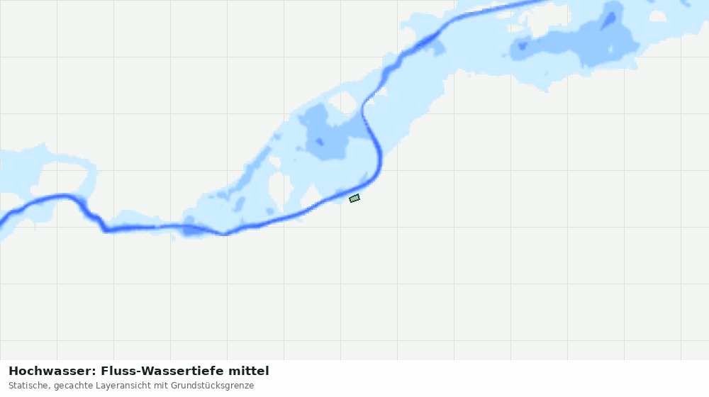 Statische Kartenansicht: Hochwasser: Fluss-Wassertiefe mittel