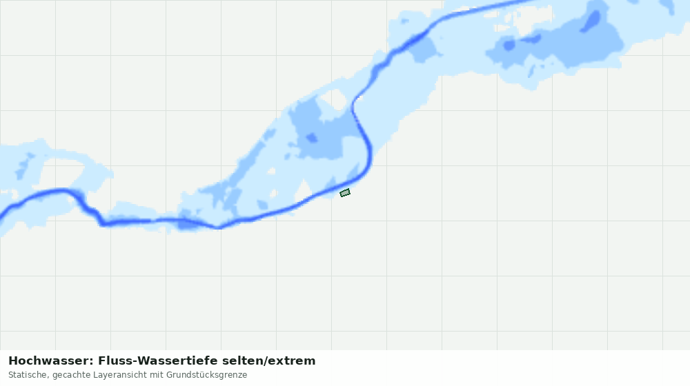 Statische Kartenansicht: Hochwasser: Fluss-Wassertiefe selten/extrem