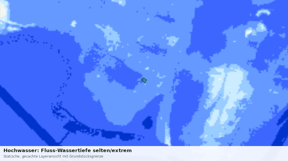Statische Kartenansicht: Hochwasser: Fluss-Wassertiefe selten/extrem