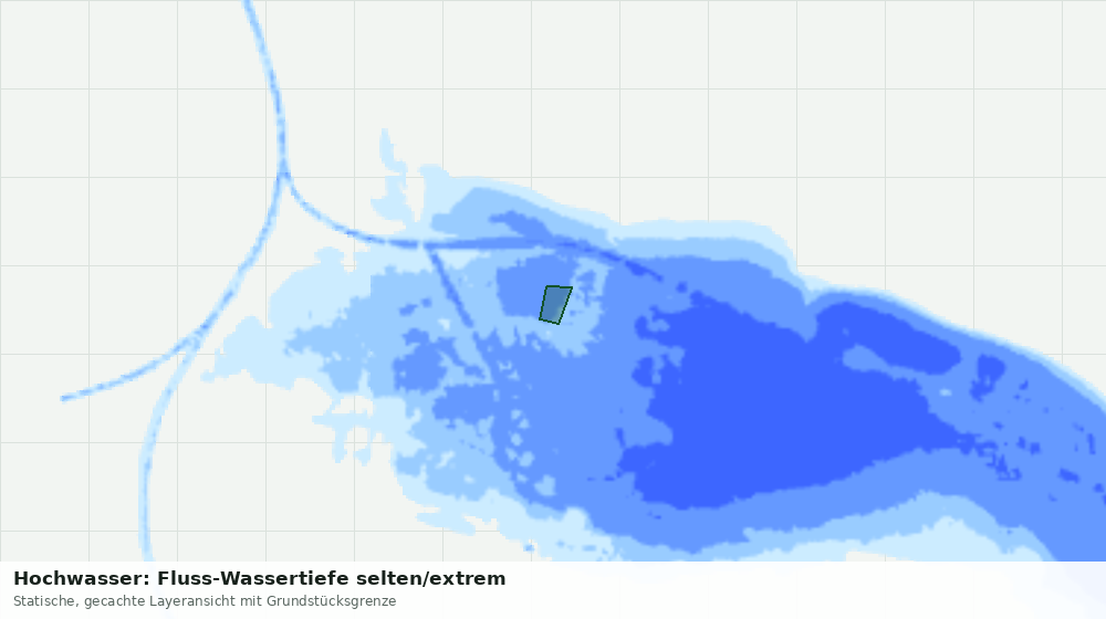 Statische Kartenansicht: Hochwasser: Fluss-Wassertiefe selten/extrem