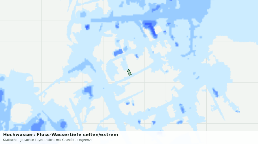 Statische Kartenansicht: Hochwasser: Fluss-Wassertiefe selten/extrem
