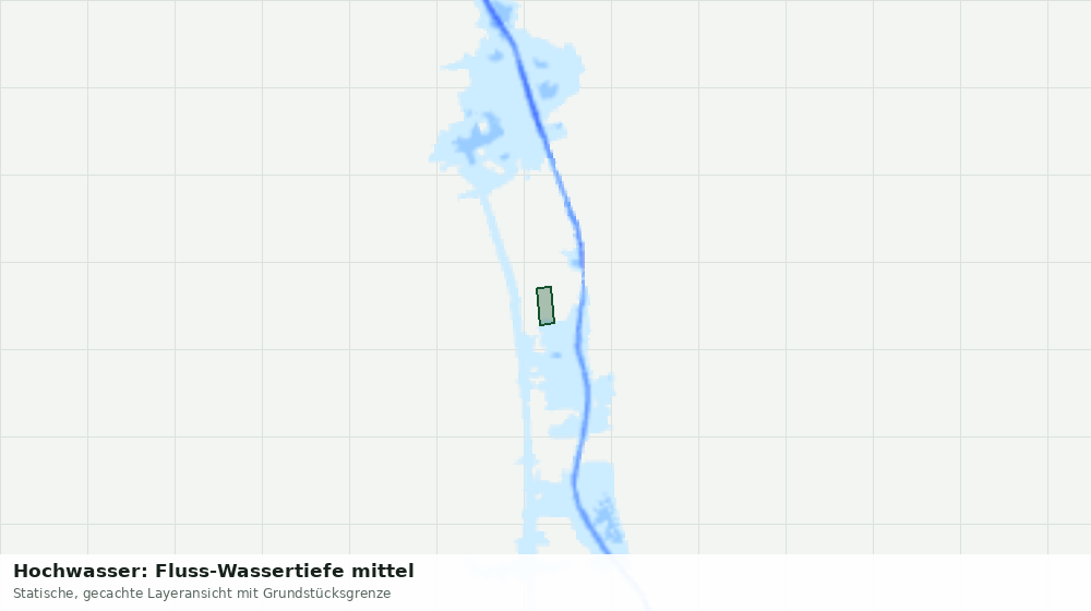 Statische Kartenansicht: Hochwasser: Fluss-Wassertiefe mittel