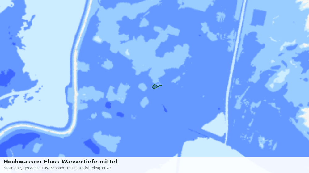 Statische Kartenansicht: Hochwasser: Fluss-Wassertiefe mittel