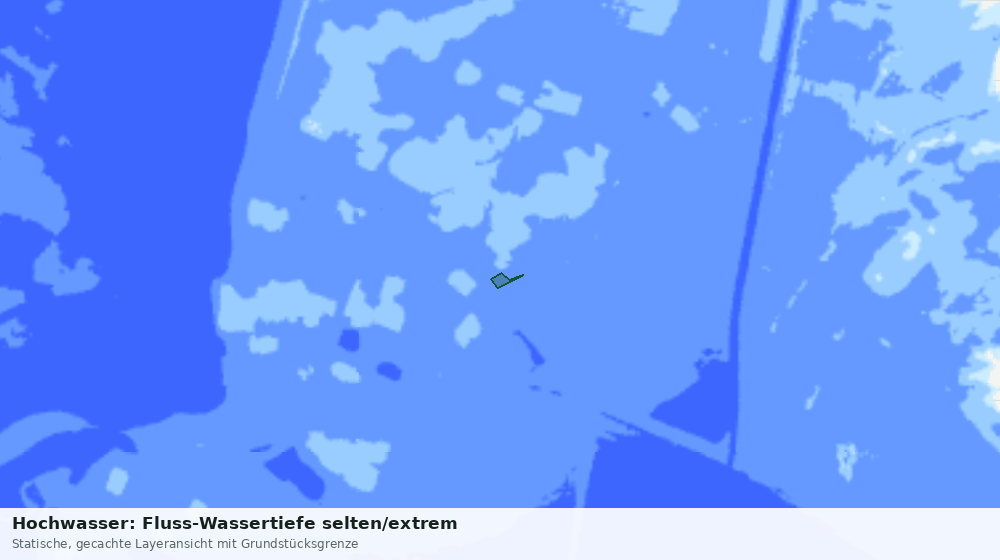Statische Kartenansicht: Hochwasser: Fluss-Wassertiefe selten/extrem