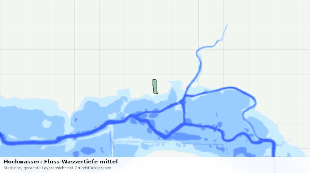 Statische Kartenansicht: Hochwasser: Fluss-Wassertiefe mittel