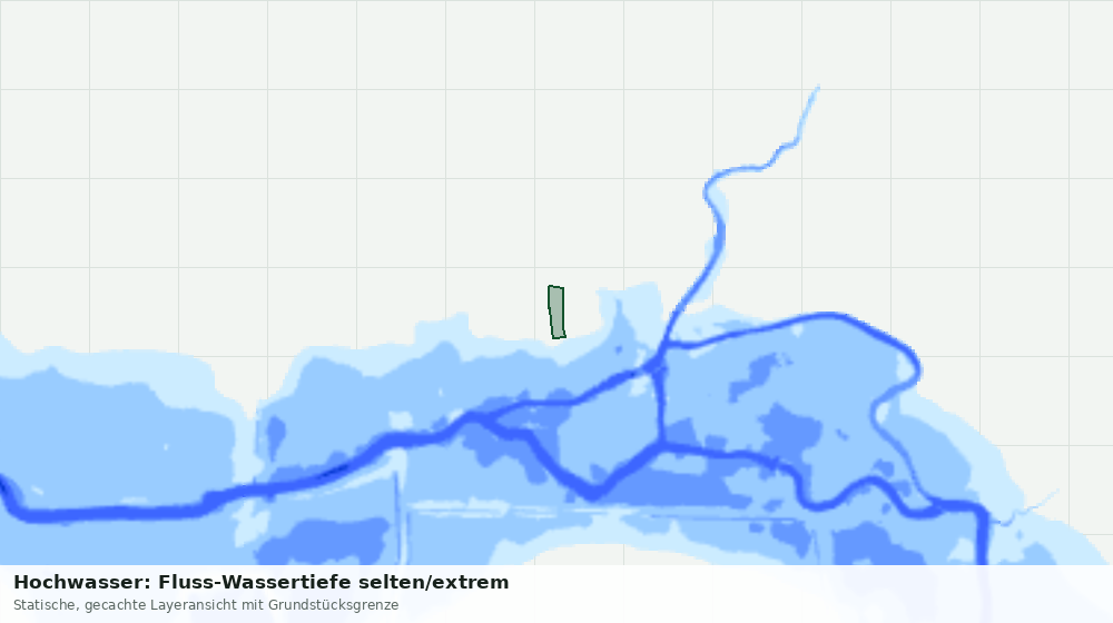 Statische Kartenansicht: Hochwasser: Fluss-Wassertiefe selten/extrem