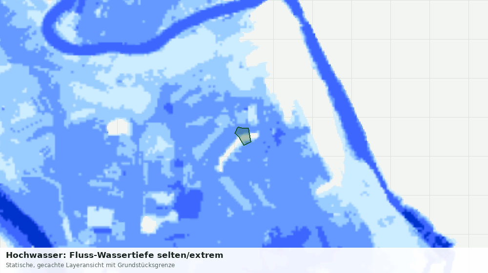 Statische Kartenansicht: Hochwasser: Fluss-Wassertiefe selten/extrem
