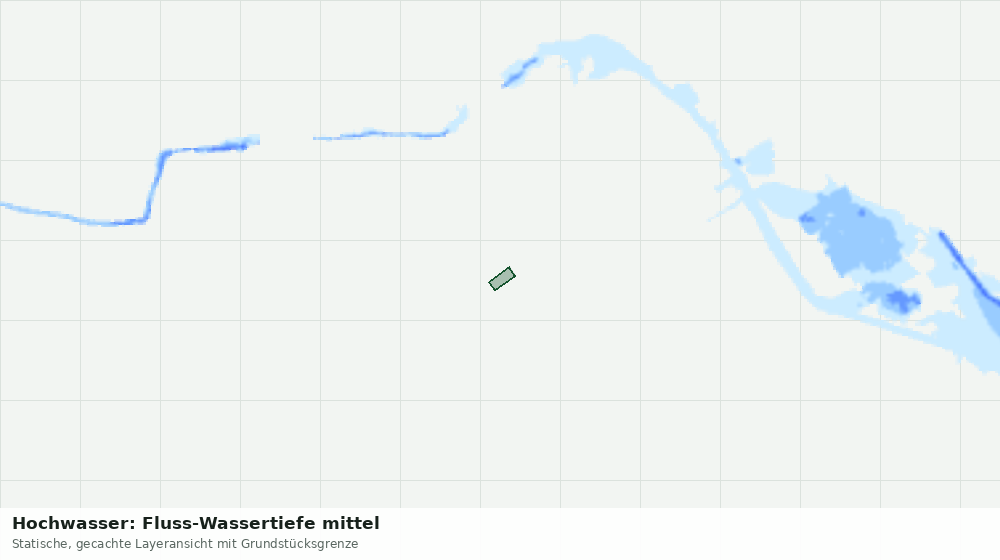 Statische Kartenansicht: Hochwasser: Fluss-Wassertiefe mittel
