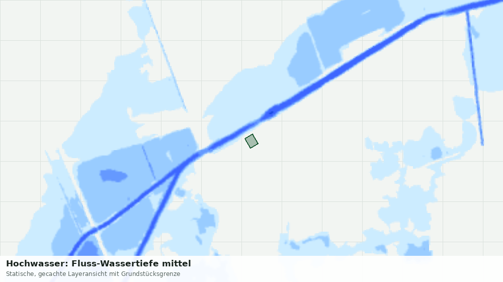 Statische Kartenansicht: Hochwasser: Fluss-Wassertiefe mittel