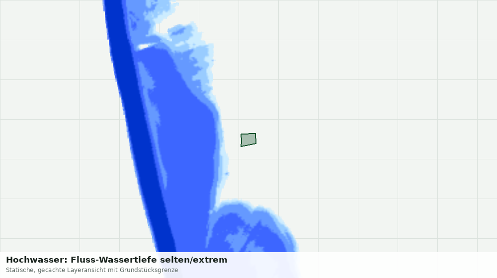 Statische Kartenansicht: Hochwasser: Fluss-Wassertiefe selten/extrem