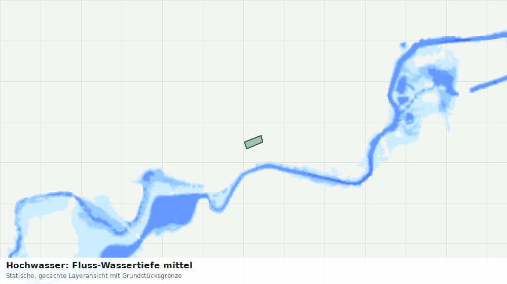 Statische Kartenansicht: Hochwasser: Fluss-Wassertiefe mittel