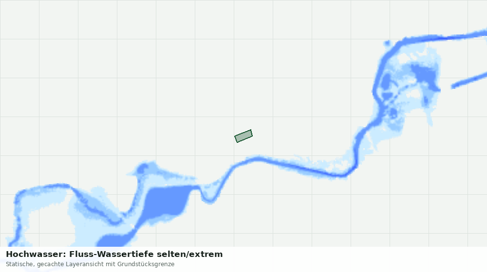 Statische Kartenansicht: Hochwasser: Fluss-Wassertiefe selten/extrem
