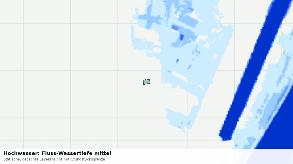 Statische Kartenansicht: Hochwasser: Fluss-Wassertiefe mittel