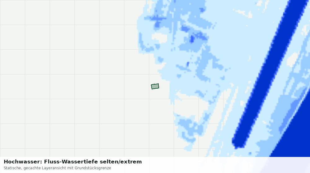 Statische Kartenansicht: Hochwasser: Fluss-Wassertiefe selten/extrem