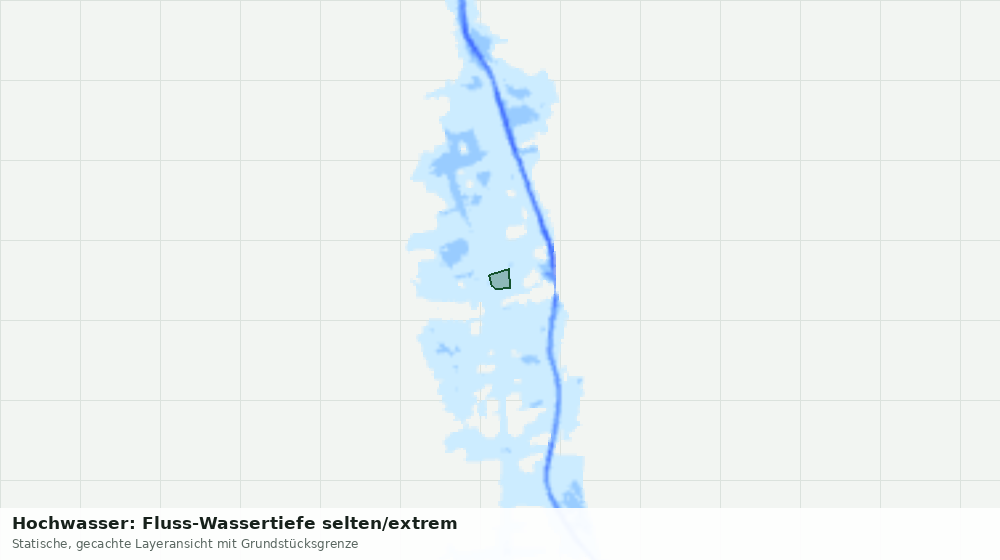 Statische Kartenansicht: Hochwasser: Fluss-Wassertiefe selten/extrem