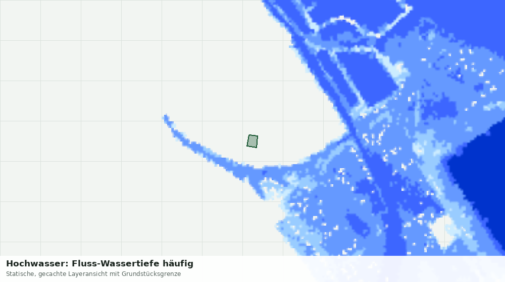 Statische Kartenansicht: Hochwasser: Fluss-Wassertiefe häufig