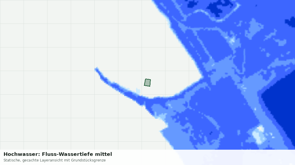 Statische Kartenansicht: Hochwasser: Fluss-Wassertiefe mittel