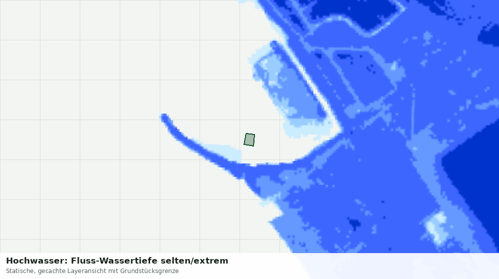 Statische Kartenansicht: Hochwasser: Fluss-Wassertiefe selten/extrem