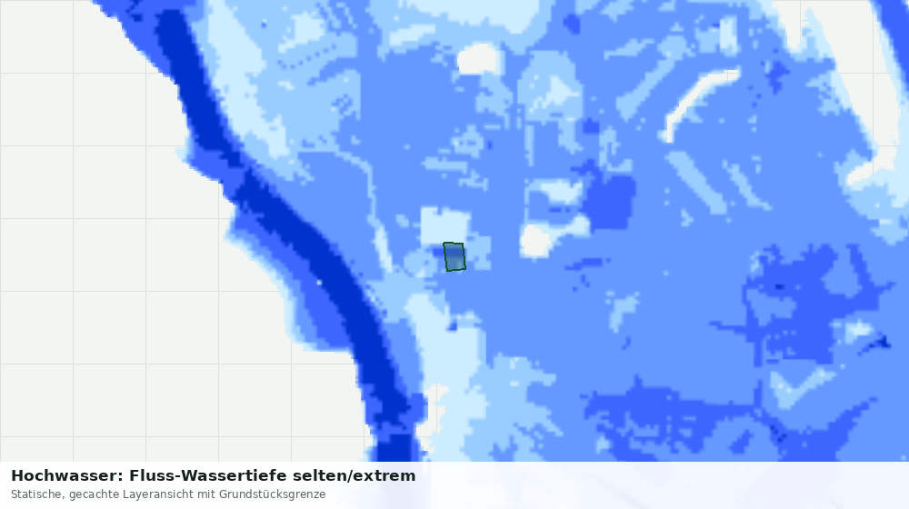 Statische Kartenansicht: Hochwasser: Fluss-Wassertiefe selten/extrem