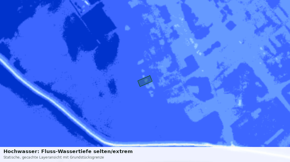 Statische Kartenansicht: Hochwasser: Fluss-Wassertiefe selten/extrem