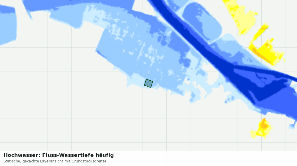 Statische Kartenansicht: Hochwasser: Fluss-Wassertiefe häufig