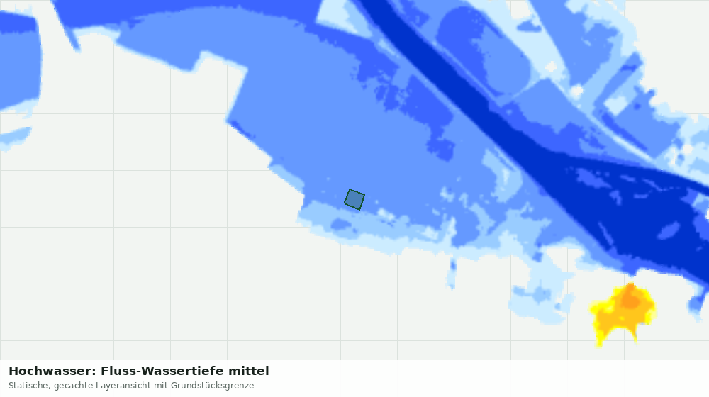 Statische Kartenansicht: Hochwasser: Fluss-Wassertiefe mittel