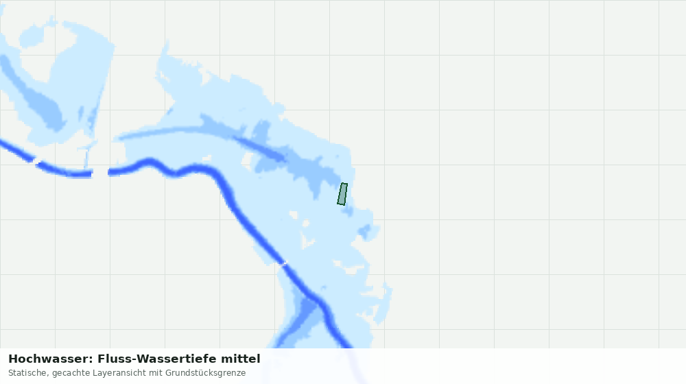 Statische Kartenansicht: Hochwasser: Fluss-Wassertiefe mittel