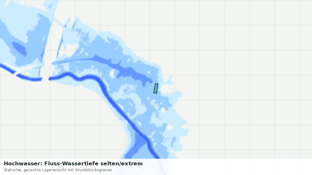 Statische Kartenansicht: Hochwasser: Fluss-Wassertiefe selten/extrem