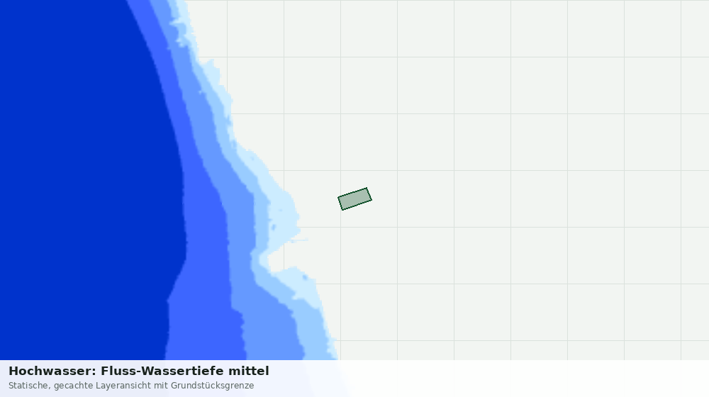 Statische Kartenansicht: Hochwasser: Fluss-Wassertiefe mittel