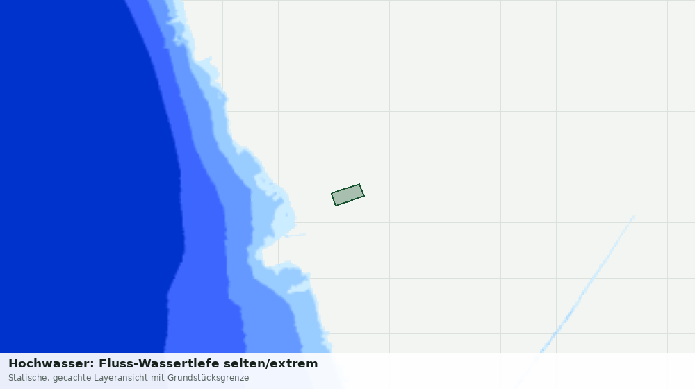 Statische Kartenansicht: Hochwasser: Fluss-Wassertiefe selten/extrem