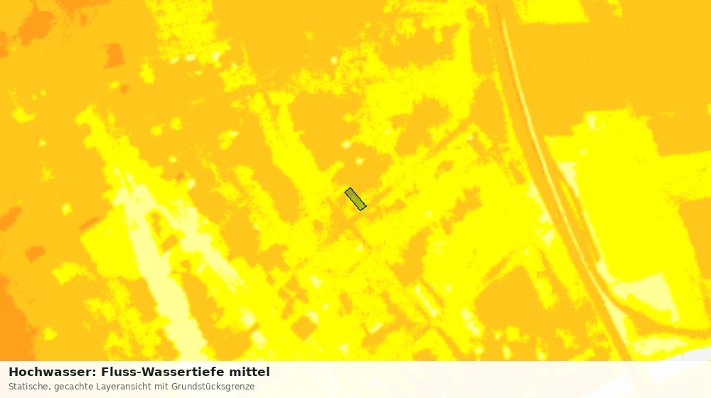 Statische Kartenansicht: Hochwasser: Fluss-Wassertiefe mittel
