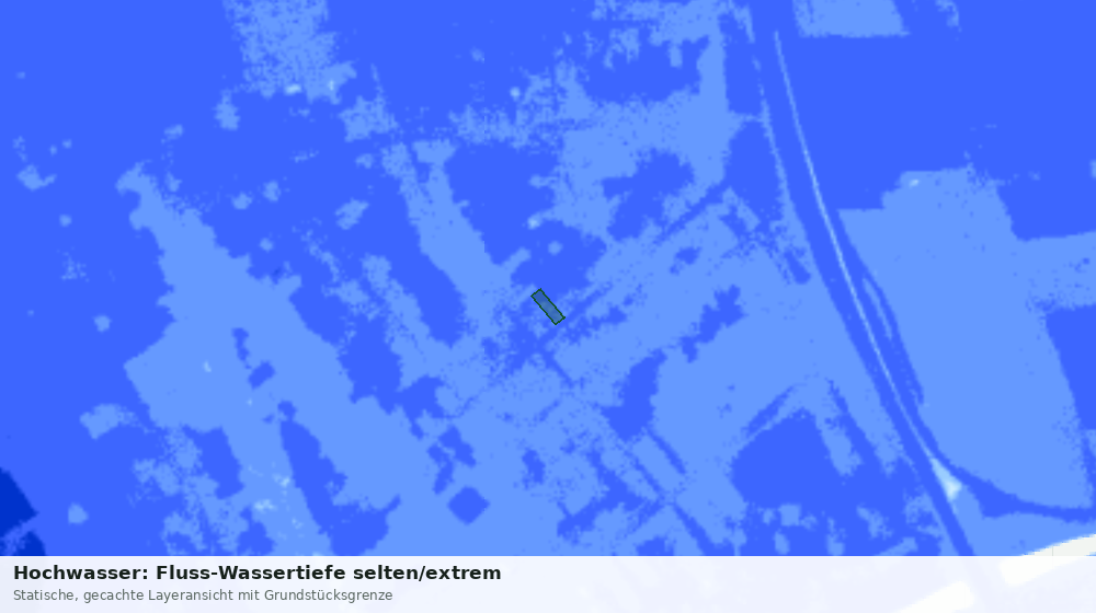 Statische Kartenansicht: Hochwasser: Fluss-Wassertiefe selten/extrem