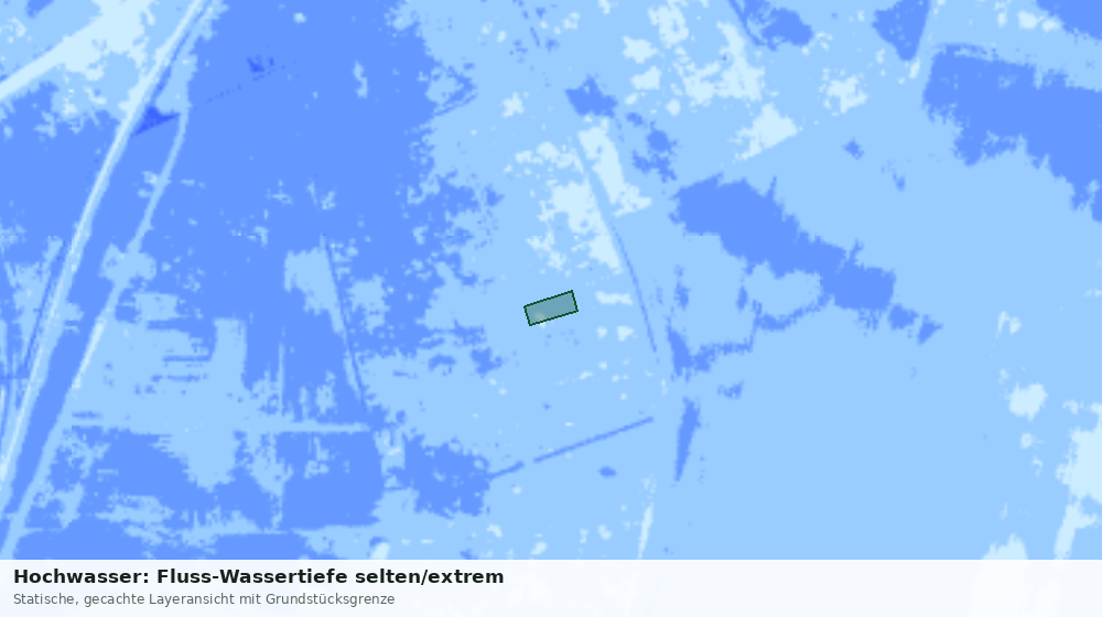 Statische Kartenansicht: Hochwasser: Fluss-Wassertiefe selten/extrem
