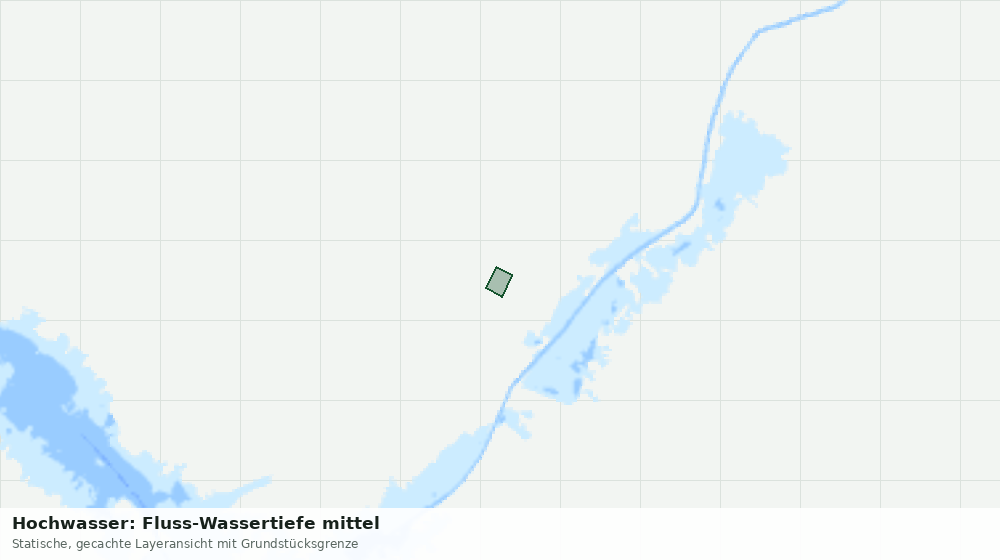 Statische Kartenansicht: Hochwasser: Fluss-Wassertiefe mittel