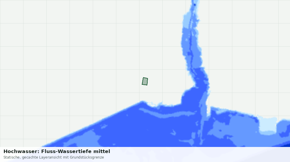 Statische Kartenansicht: Hochwasser: Fluss-Wassertiefe mittel