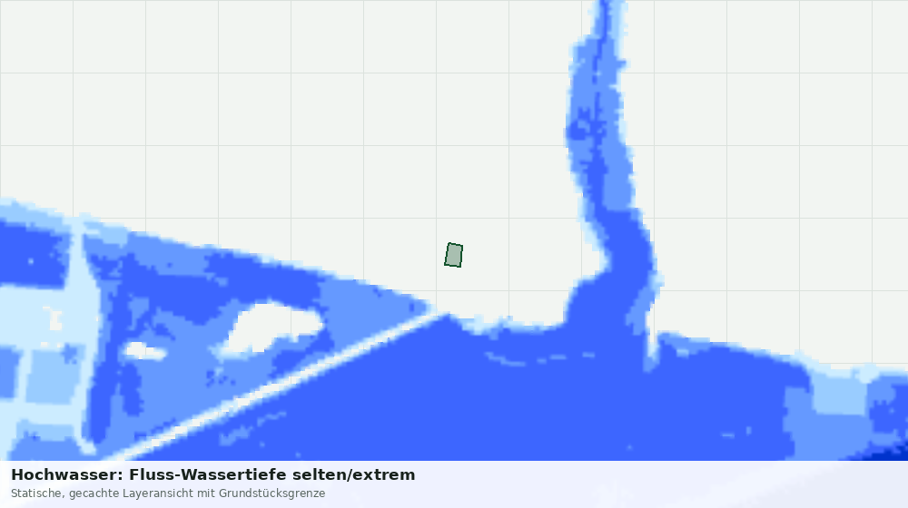 Statische Kartenansicht: Hochwasser: Fluss-Wassertiefe selten/extrem