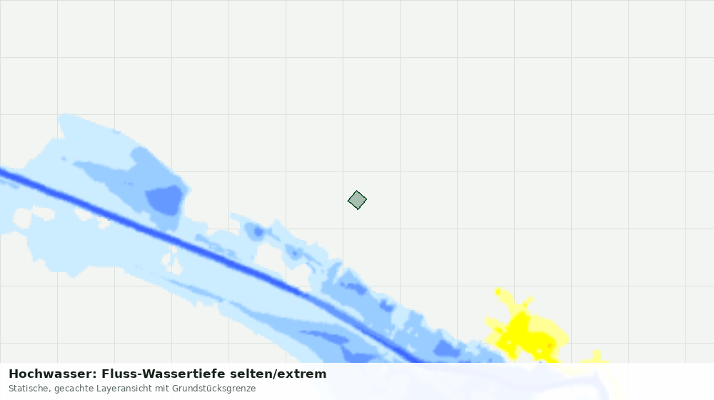 Statische Kartenansicht: Hochwasser: Fluss-Wassertiefe selten/extrem