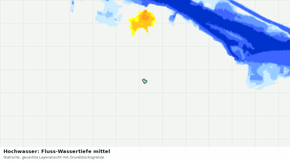 Statische Kartenansicht: Hochwasser: Fluss-Wassertiefe mittel