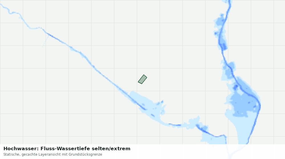 Statische Kartenansicht: Hochwasser: Fluss-Wassertiefe selten/extrem