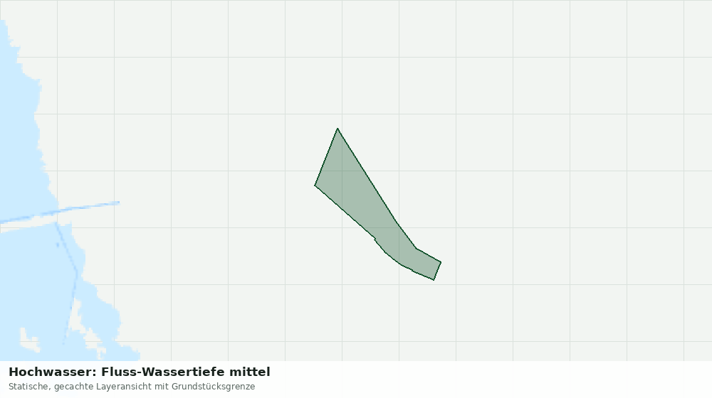 Statische Kartenansicht: Hochwasser: Fluss-Wassertiefe mittel
