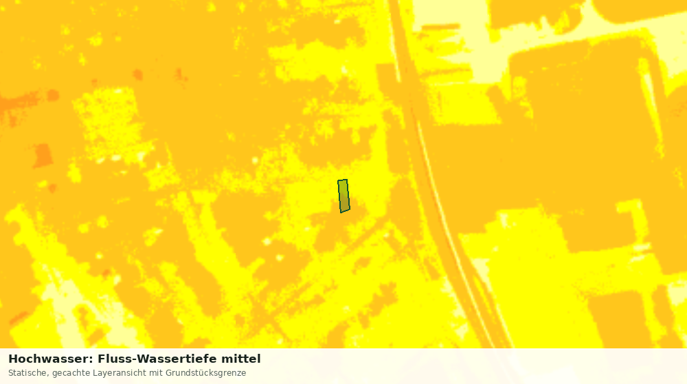 Statische Kartenansicht: Hochwasser: Fluss-Wassertiefe mittel