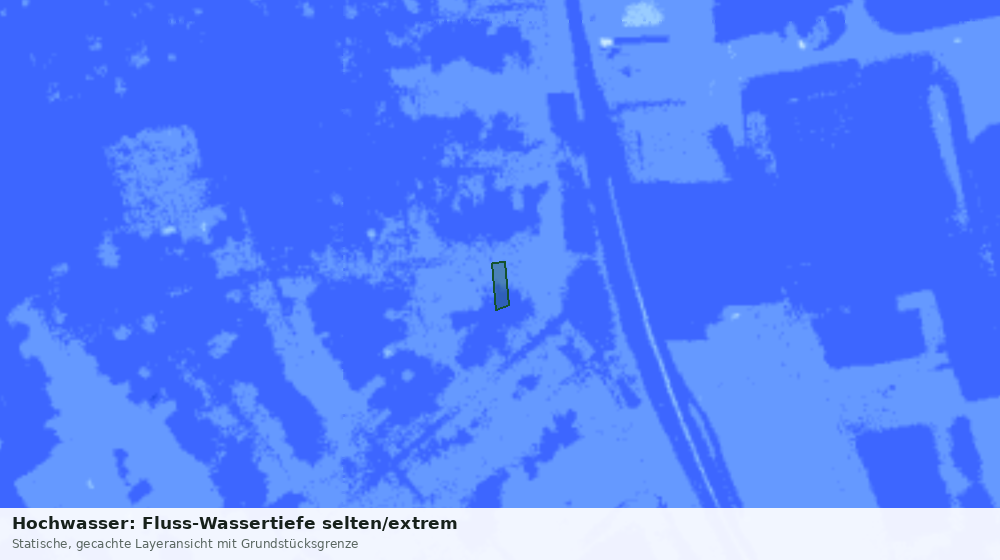 Statische Kartenansicht: Hochwasser: Fluss-Wassertiefe selten/extrem
