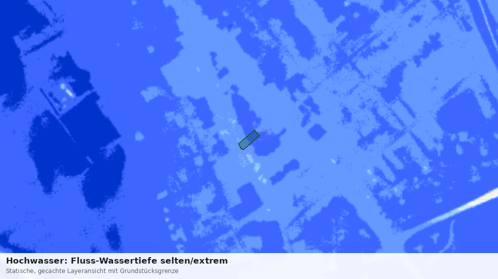 Statische Kartenansicht: Hochwasser: Fluss-Wassertiefe selten/extrem
