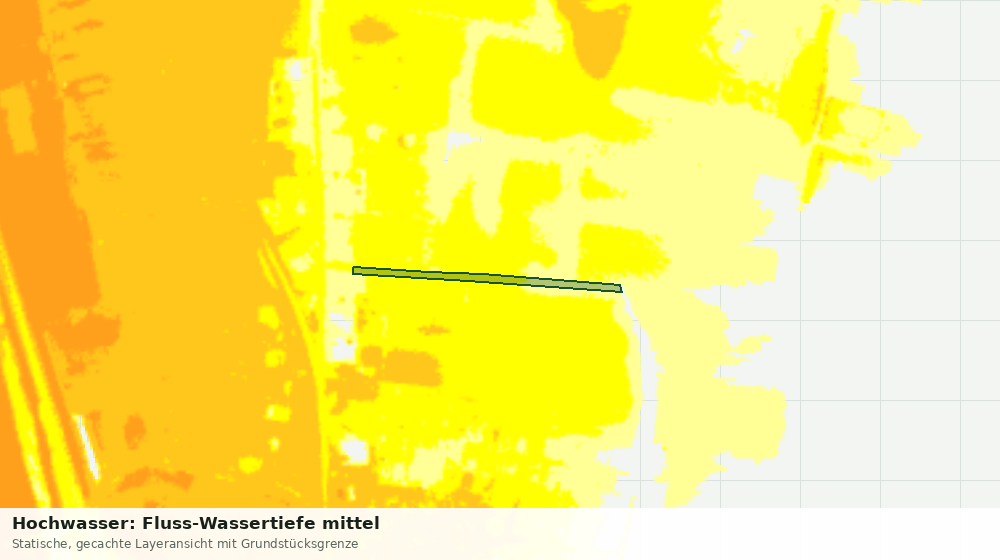 Statische Kartenansicht: Hochwasser: Fluss-Wassertiefe mittel