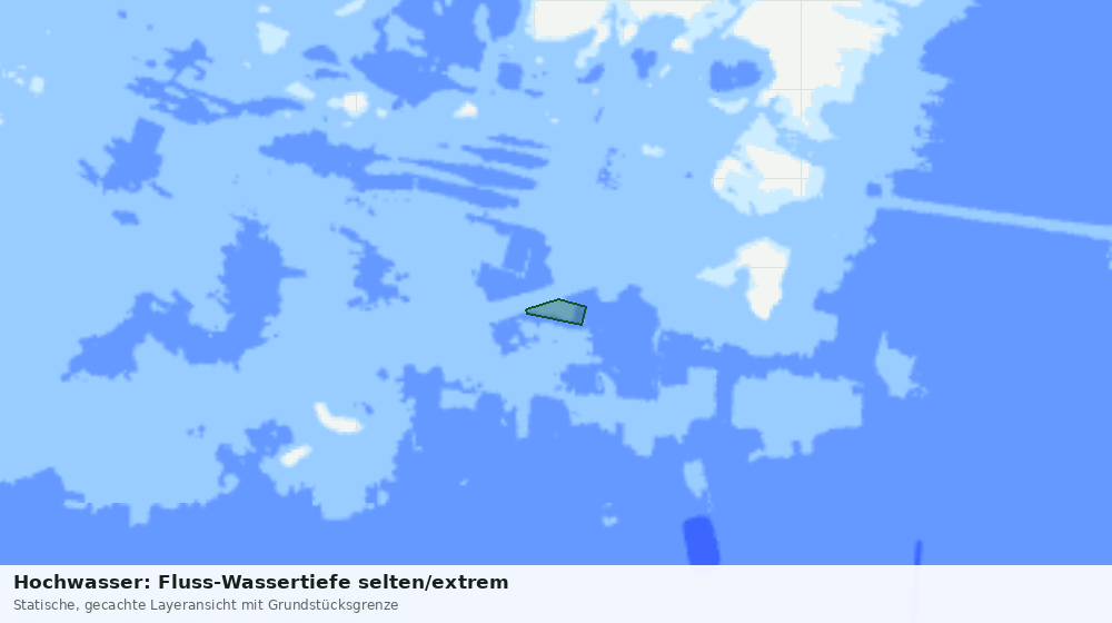 Statische Kartenansicht: Hochwasser: Fluss-Wassertiefe selten/extrem