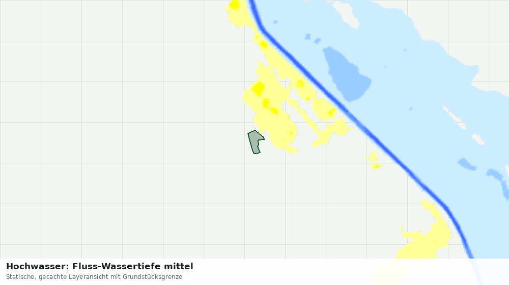 Statische Kartenansicht: Hochwasser: Fluss-Wassertiefe mittel