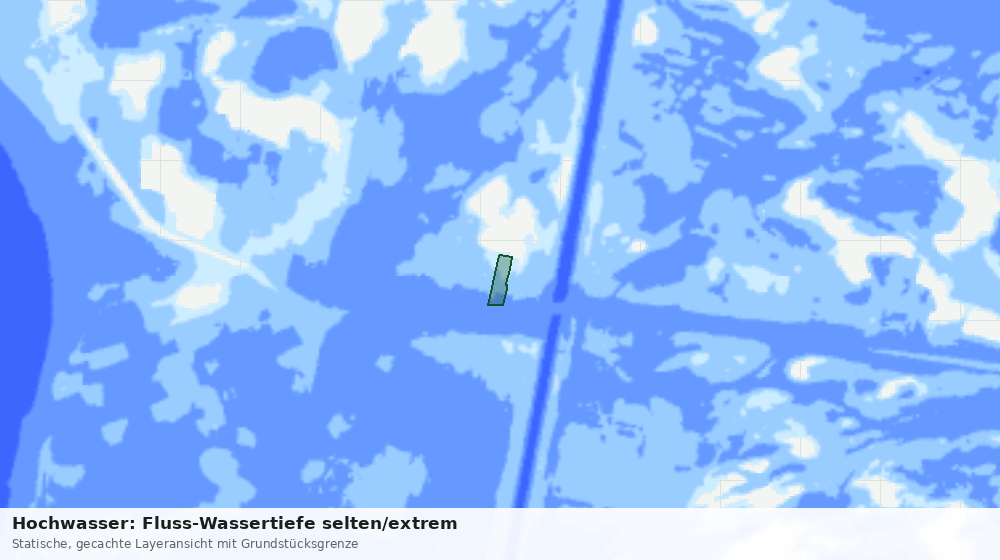Statische Kartenansicht: Hochwasser: Fluss-Wassertiefe selten/extrem